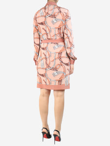 Gucci Gucci Dusty pink printed Equestrian dress - size UK 10