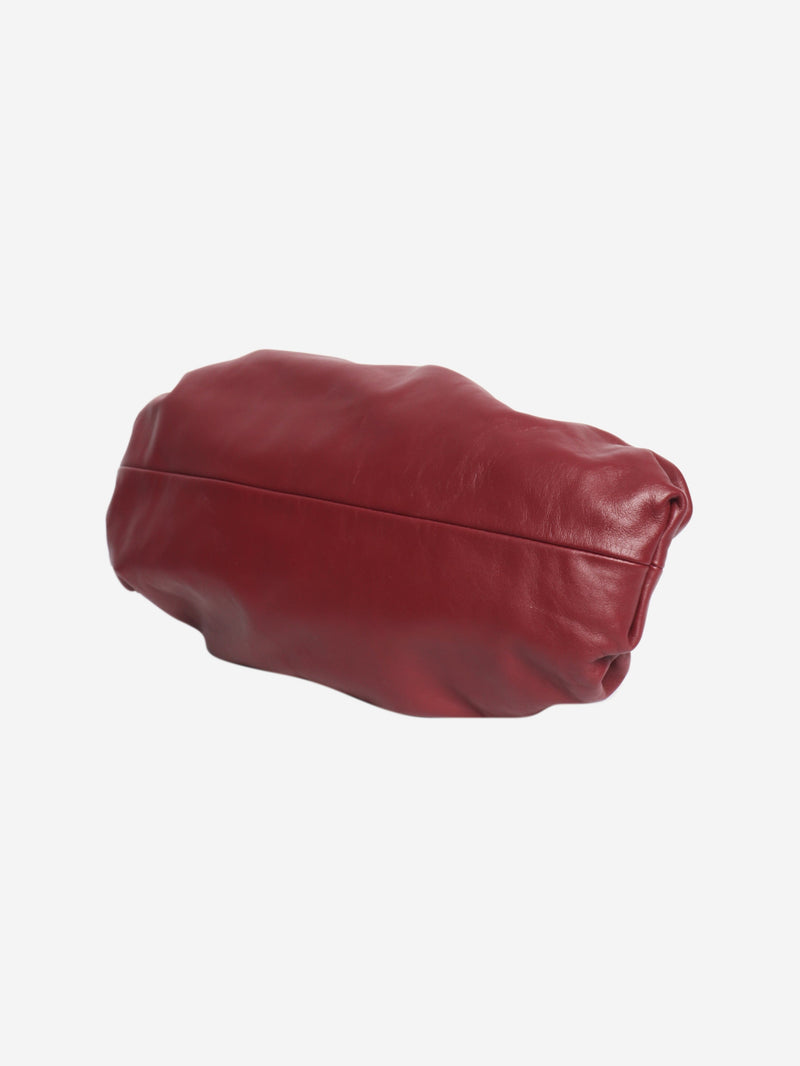 Maroon leather pouch bag Clutch bags Bottega Veneta 