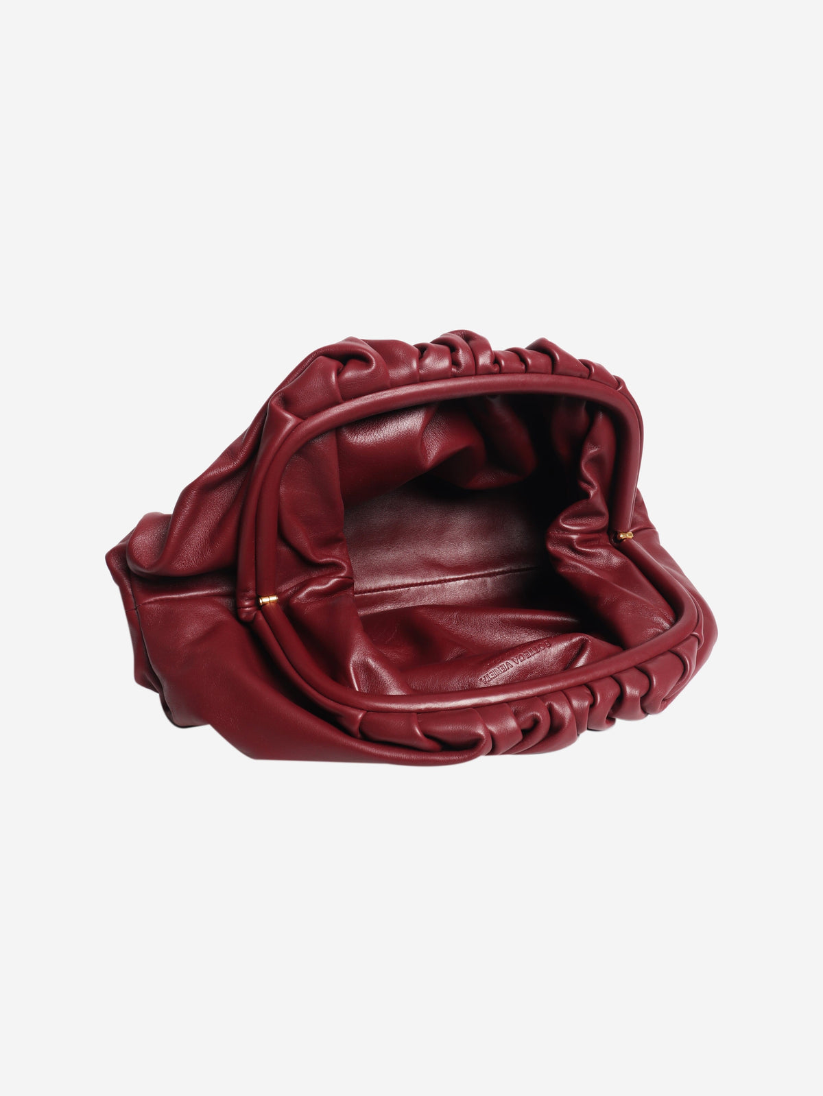 Maroon leather pouch bag Clutch bags Bottega Veneta 