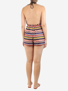 Missoni Missoni Multicolour zig-zag halterneck playsuit - size UK 8
