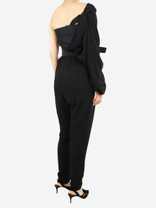 Lanvin Black one-shoulder belted jumpsuit - size UK 10