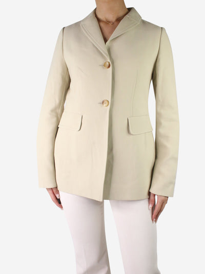 Neutral button-up blazer - size UK 8 Coats & Jackets Linea A