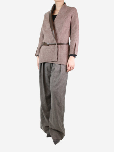 Brown belted wool blazer - size UK 14 Coats & Jackets Mugler 