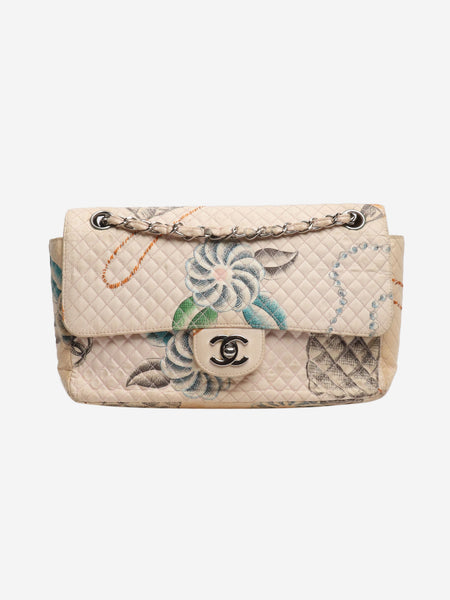 Neutral vintage 1996 canvas Classic Single Flap bag product image