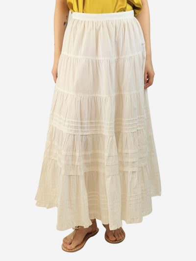 White cotton poplin maxi skirt - size UK 10 Skirts Ulla Johnson 