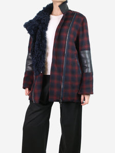 3.1 Phillip Lim Red and blue plaid wool-blend jacket - size S