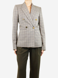 Stella McCartney Neutral Beaufort Prince of Wales blazer - size UK 10