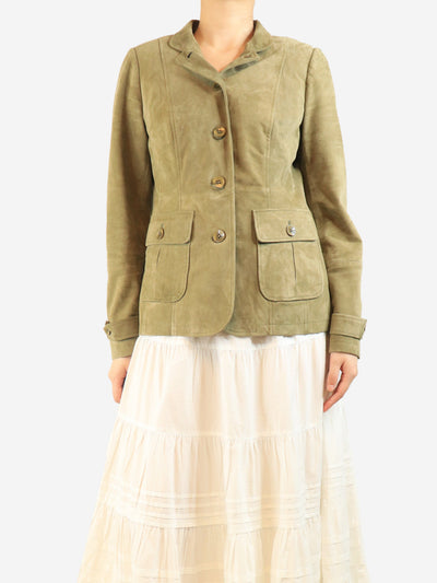 Green suede blazer - size UK 12 Coats & Jackets Moloh 