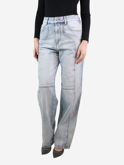 Blue Valeria faded-wash straight-leg mid-rise jeans - size UK 10 Trousers Isabel Marant Etoile 