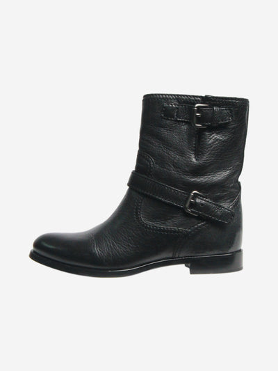 Black leather ankle boots - size EU 41.5 Boots Prada 