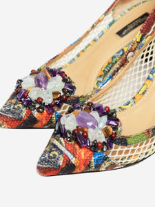 Dolce & Gabbana Multicolour Taormina kitten heels - size EU 36