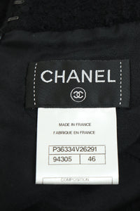 Chanel Black boucle mini skirt - size UK 10