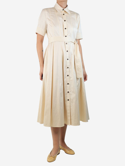 Cream belted shirt dress - size UK 10 Dresses Proenza Schouler 