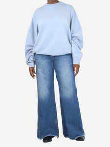 Extreme Cashmere Light blue oversized cashmere jumper - size