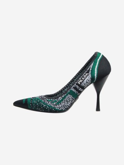 Black and green stretch-knit pumps - size EU 40 Heels Prada 