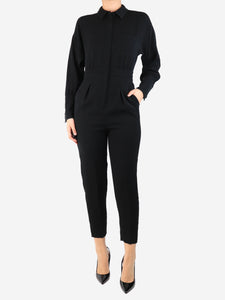 Max Mara Studio Black tailored jumpsuit - size UK 8