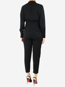 Max Mara Studio Black tailored jumpsuit - size UK 8