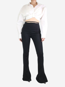 Jacquemus Black flared trousers - size UK 8