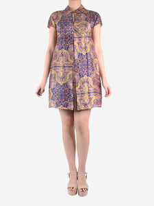 Carven Multicolour paisley print silk mini dress - size FR 36
