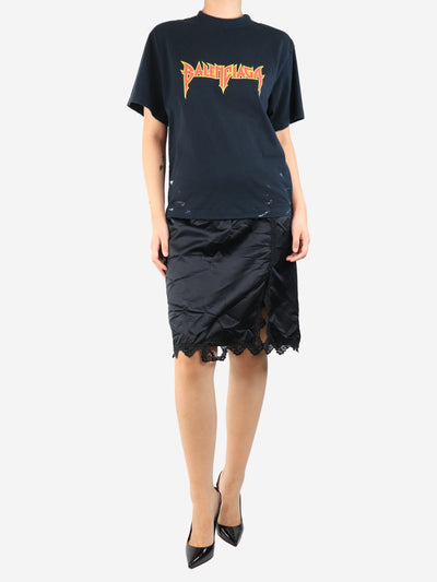 Black distressed t-shirt dress - size S Dresses Balenciaga 