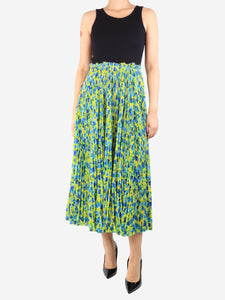 Balenciaga Multicolour tank-top floral midi dress - size UK 8
