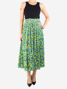 Balenciaga Multicolour tank-top floral midi dress - size UK 8