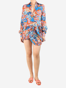 Dodo Bar Or Multicolour floral printed resort wrap dress - size M