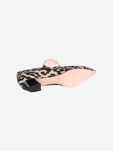Roger Vivier Multi leopard print low-heel pointed-toe shoes - size EU 37