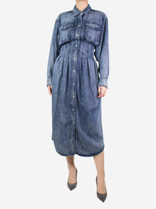 Isabel marant Etoile Blue denim button-down maxi dress - size UK 8