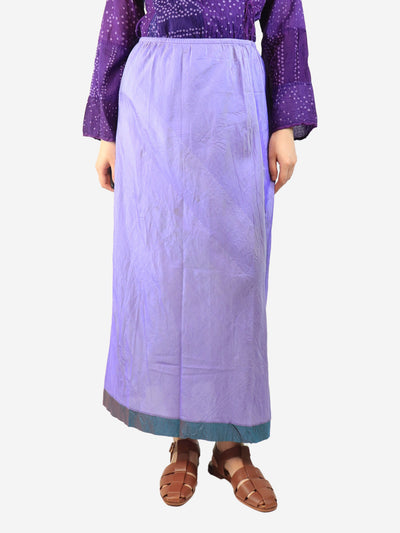 Purple iridescent silk skirt - size XL Skirts Dosa 