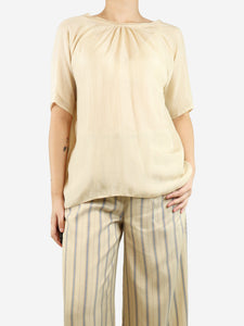 Marni Cream silk top - size UK 8