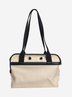 Black and beige Sac de Transport pet carrier