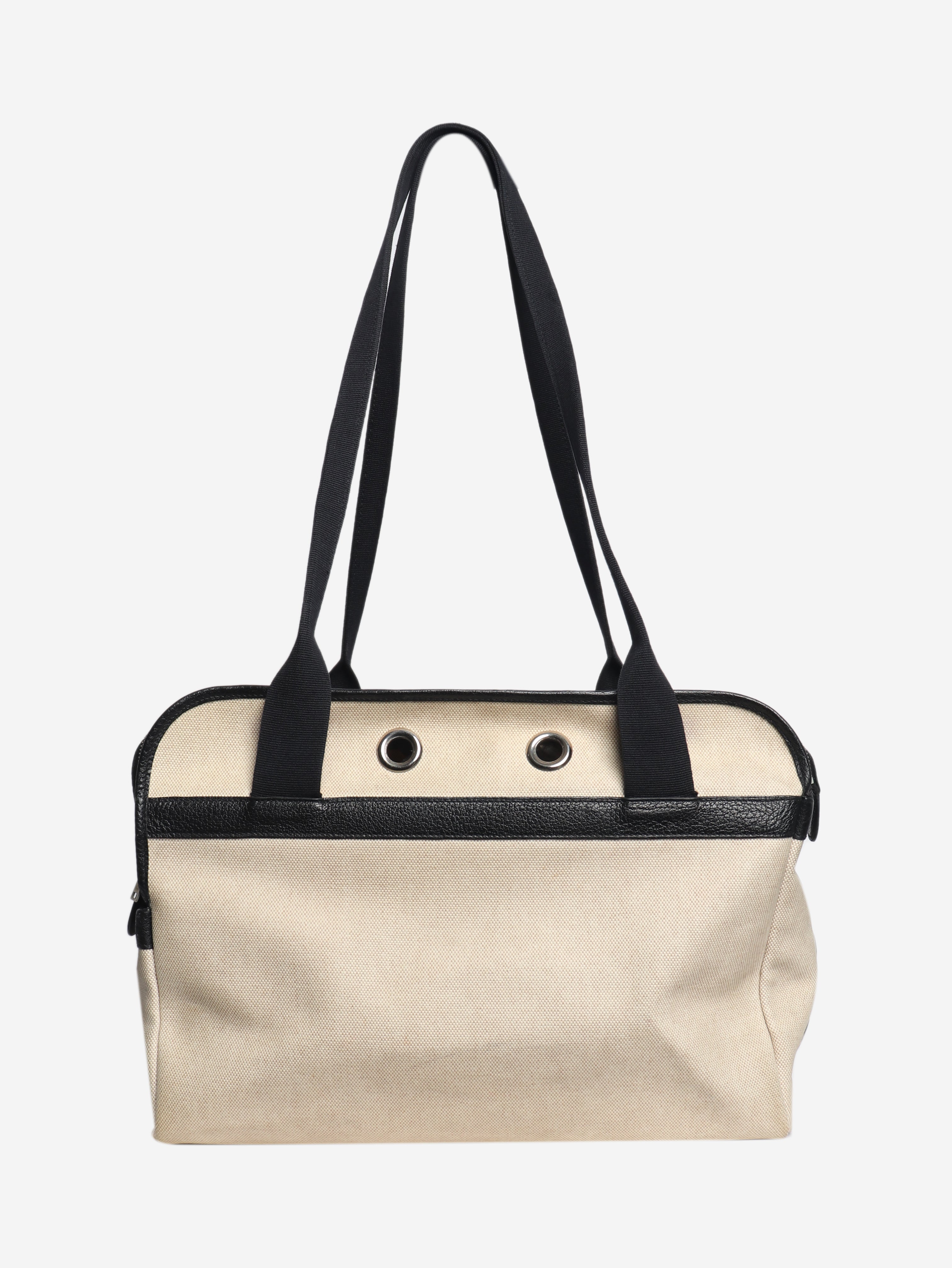 Black and beige Sac de Transport pet carrier