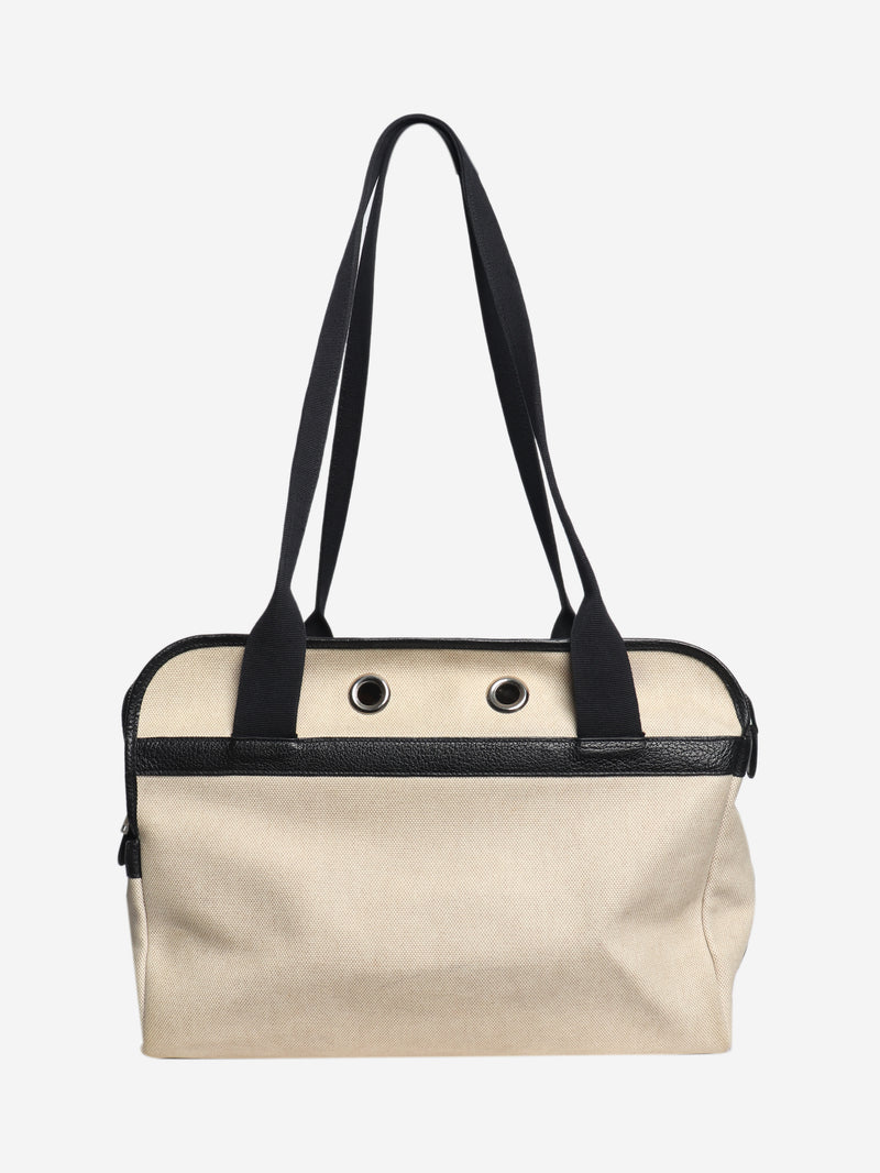 Black and beige Sac de Transport pet carrier