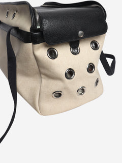 Black and beige Sac de Transport pet carrier