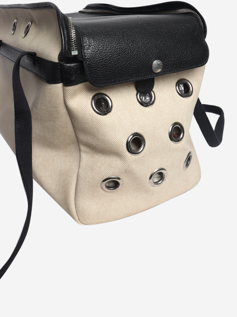 Black and beige Sac de Transport pet carrier