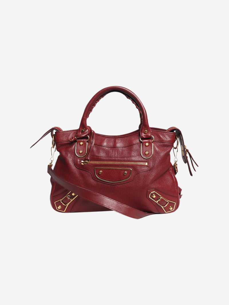 Burgundy City bag Shoulder bags Balenciaga 