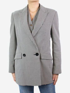 Galvan London Black and White blazer and waistcoat set - size FR 36/40