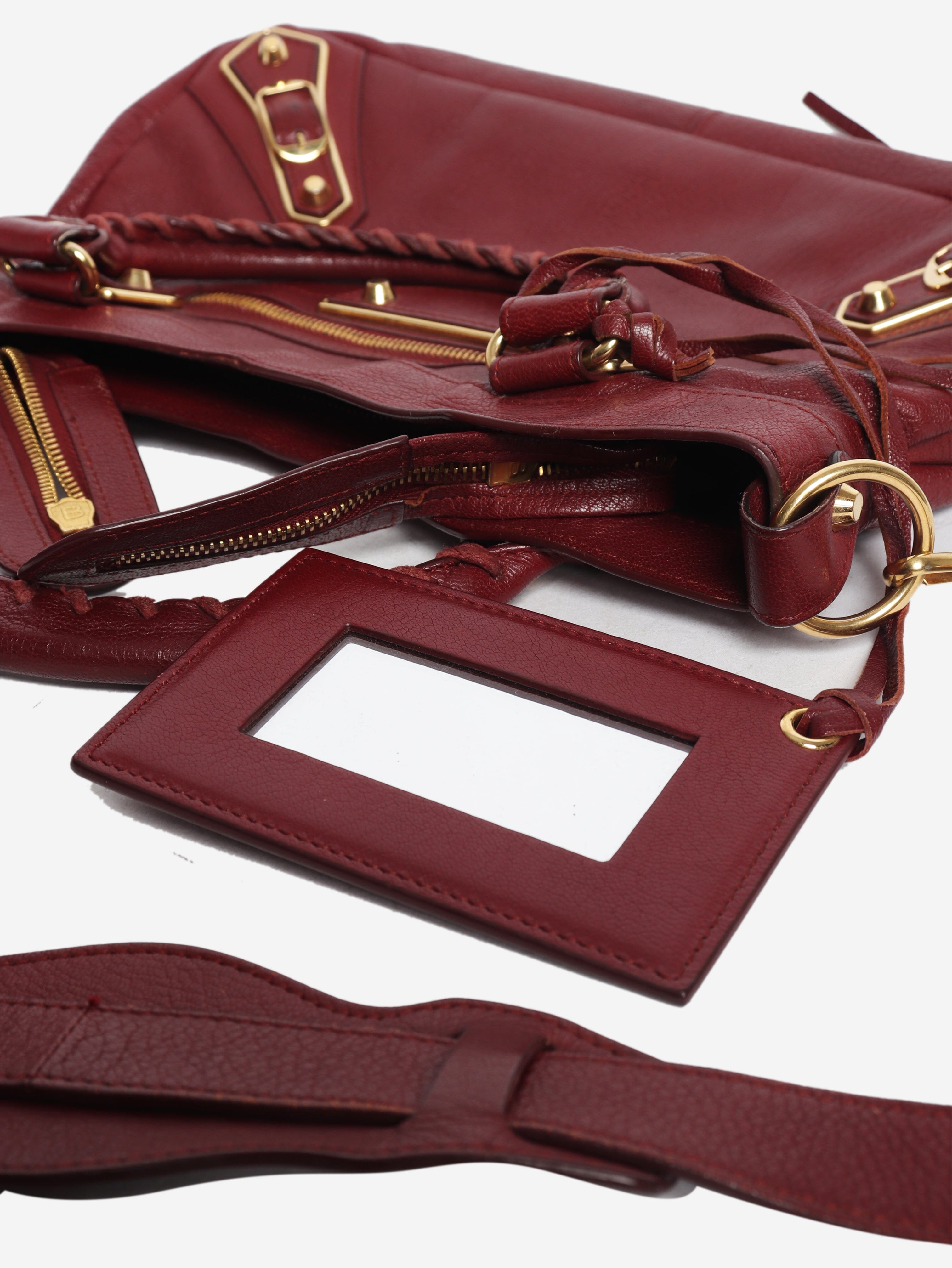 Burgundy City bag Shoulder bags Balenciaga 