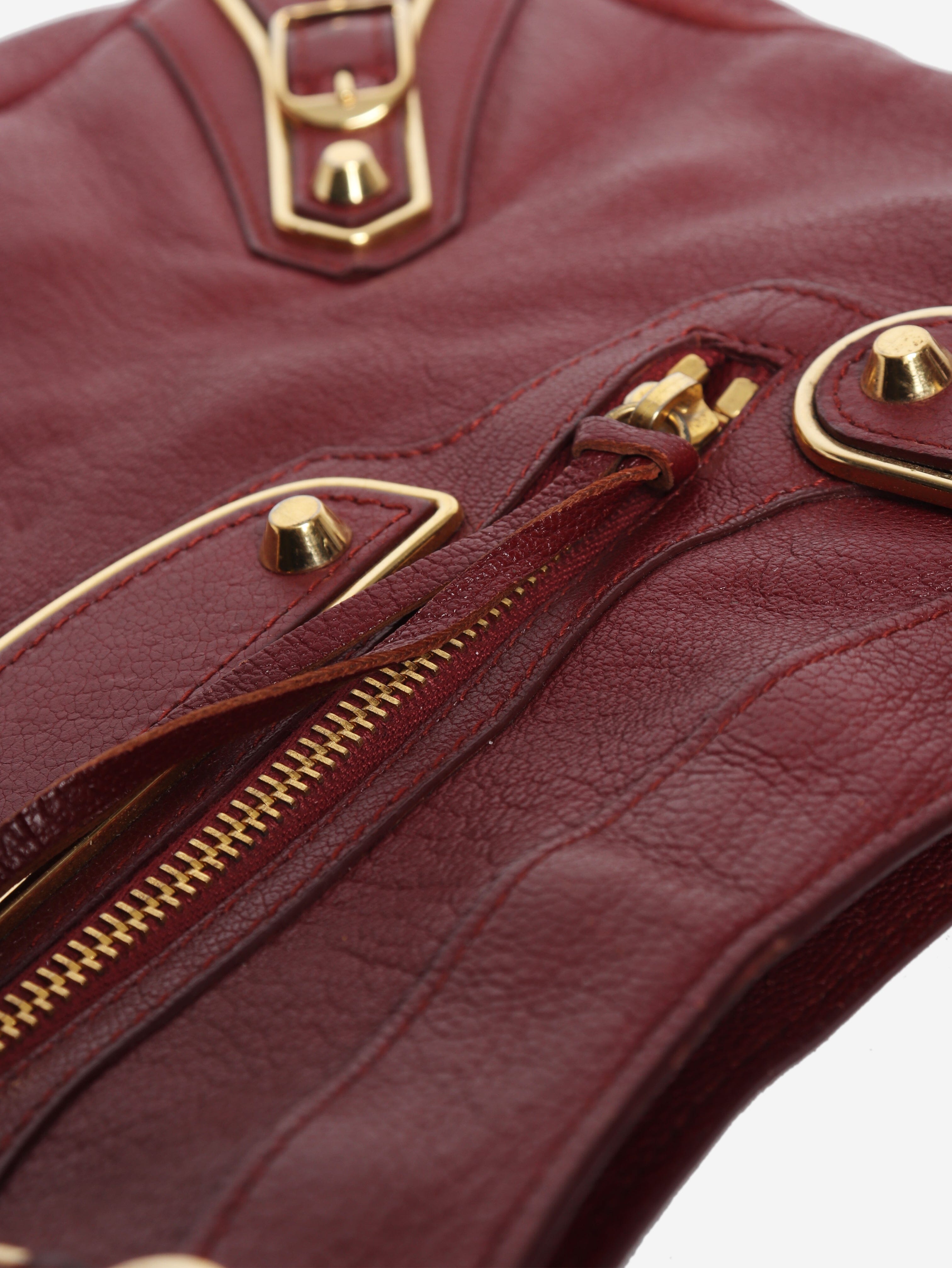 Burgundy City bag Shoulder bags Balenciaga 