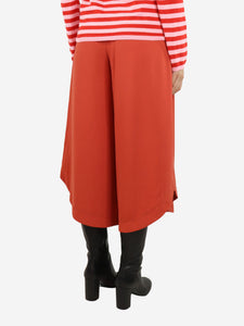 See By Chloe Peppery red wide-leg cropped trousers - size UK 10