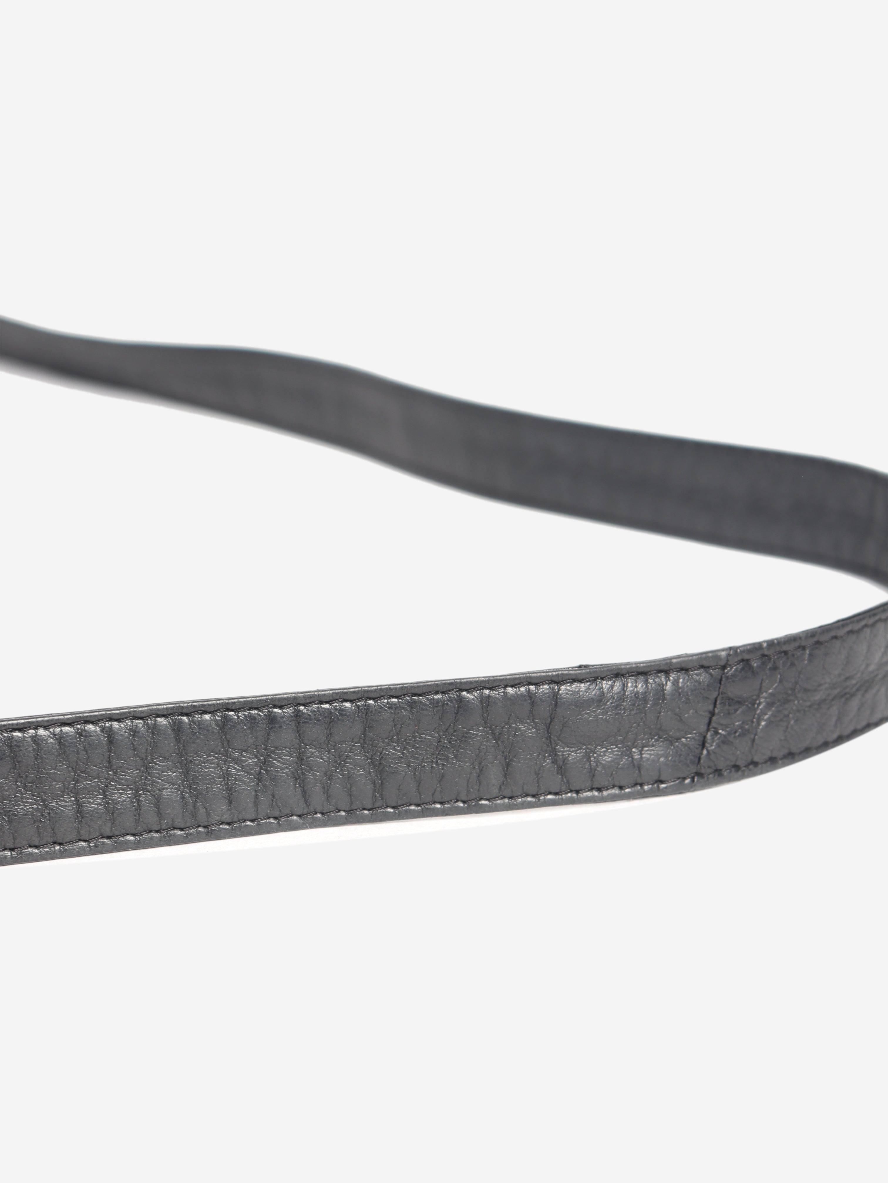 Black Intrecciato cross-body flap bag