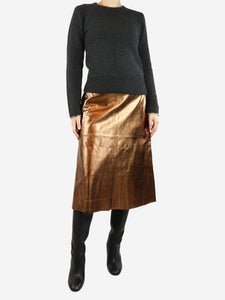 Wyse Bronze metallic skirt - size UK 10