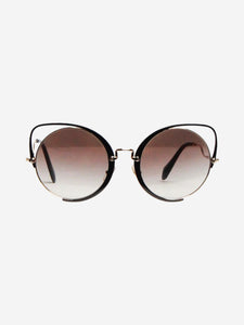 Miu Miu Black gradient cat eye sunglasses