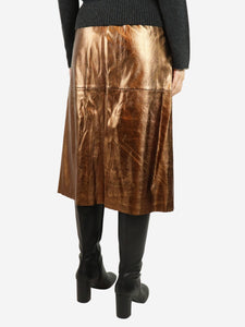 Wyse Bronze metallic skirt - size UK 10