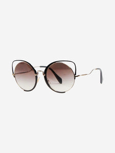 Miu Miu Black gradient cat eye sunglasses