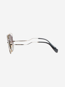 Miu Miu Black gradient cat eye sunglasses