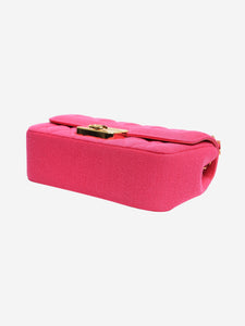 Chanel Fuschia 2014 mini diamond-quilted jersey Chic with Me flap bag