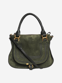 Green suede Marcie bag