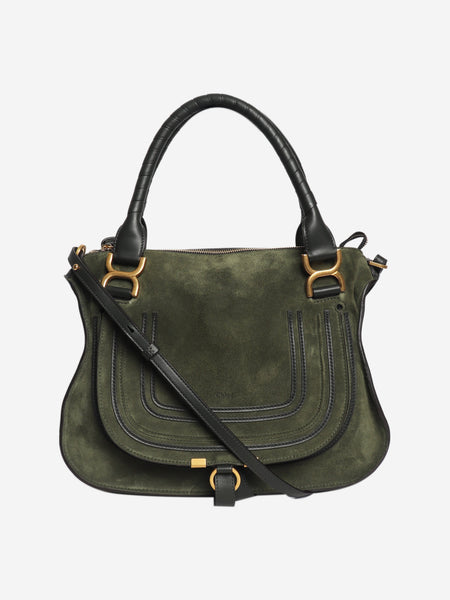 Green suede Marcie bag product image